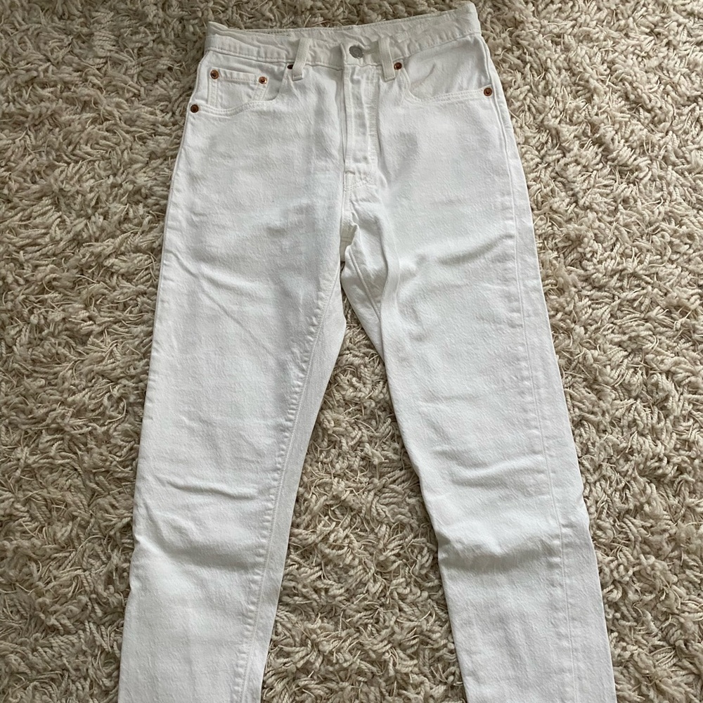 levi’s 501 white jeans
